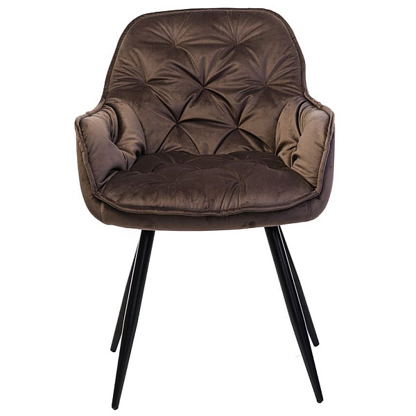 Стілець крісло Vetro Mebel M-65 Коричневий велюр-1