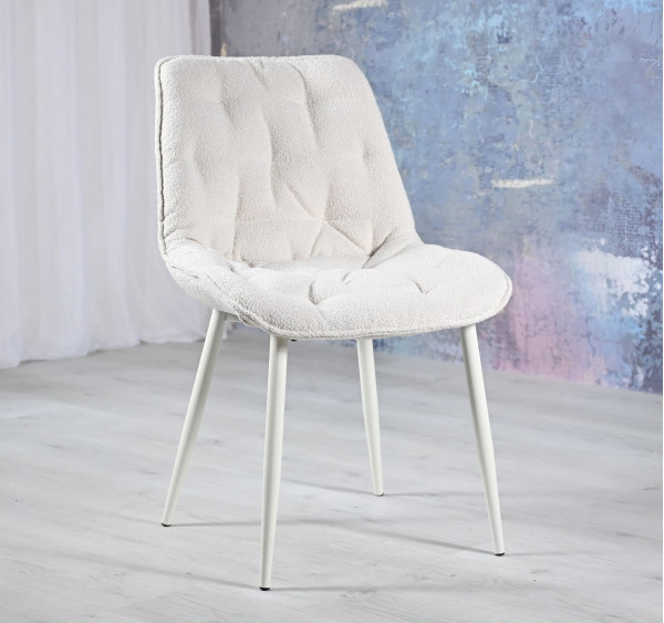 Стул Vetro Mebel M-78 Айвори букле/ айвори-1