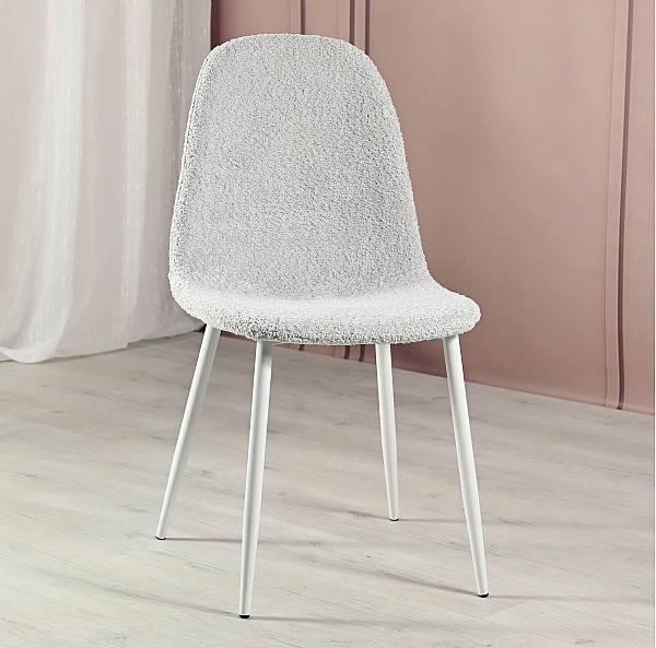 Стілець Vetro Mebel N-160 Айворі букле/білий-1