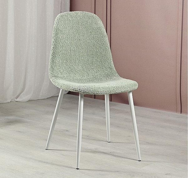 Стул Vetro Mebel N-160 Мятный букле/белый-1