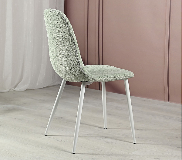 Стул Vetro Mebel N-160 Мятный букле/белый-4