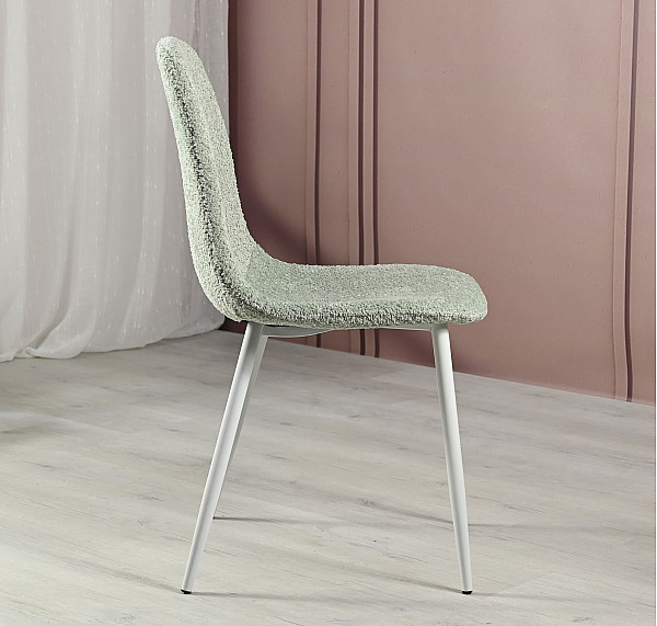 Стул Vetro Mebel N-160 Мятный букле/белый-3