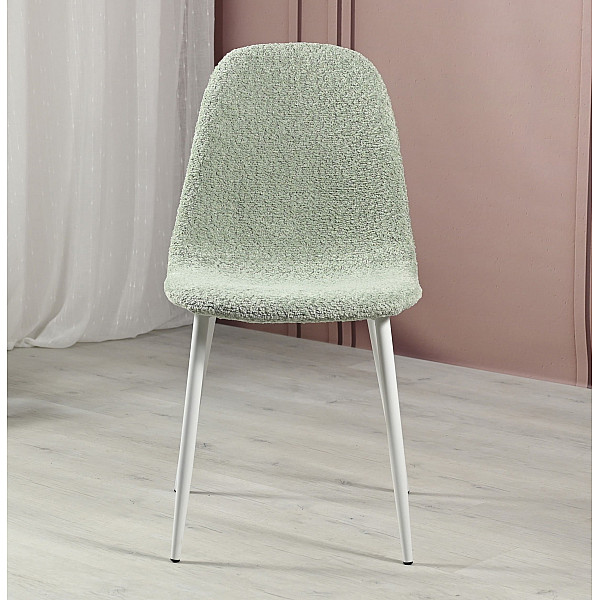 Стул Vetro Mebel N-160 Мятный букле/белый-2