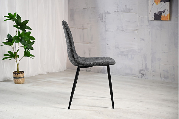 Стул Vetro Mebel N-160 Пепельный букле/черный-3
