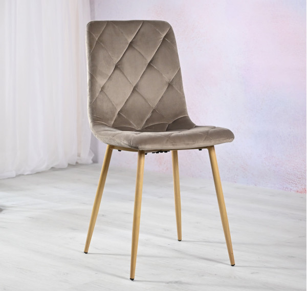 Стул Vetro Mebel N-41 Капучино велюр-дуб-1