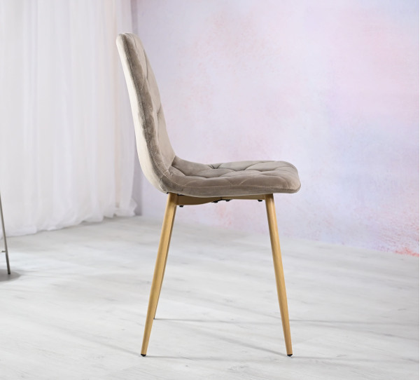 Стул Vetro Mebel N-41 Капучино велюр-дуб-3