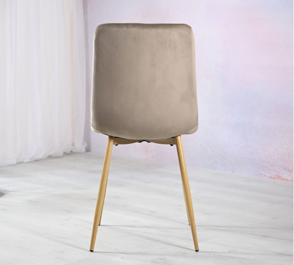 Стул Vetro Mebel N-41 Капучино велюр-дуб-5