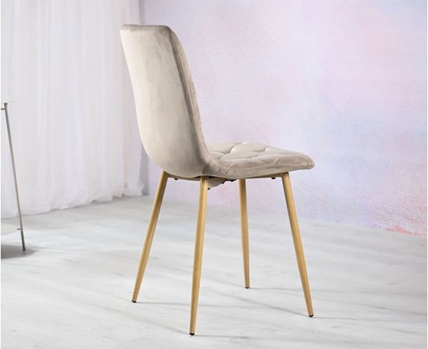 Стул Vetro Mebel N-41 Капучино велюр-дуб-4