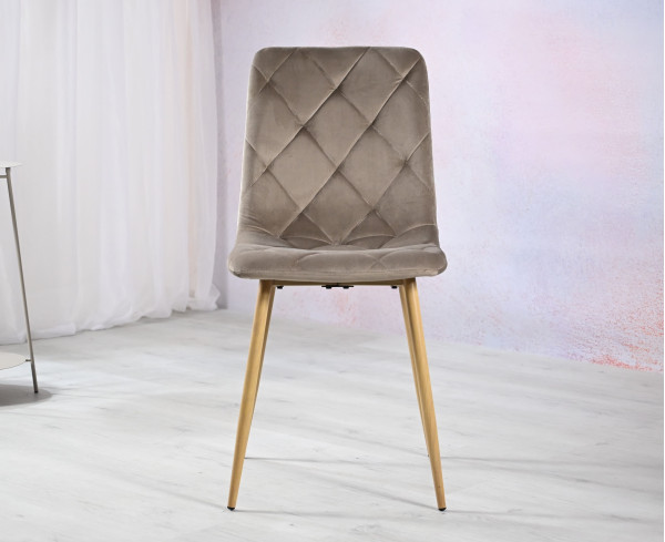 Стул Vetro Mebel N-41 Капучино велюр-дуб-2