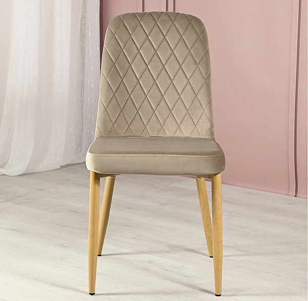 Стул Vetro Mebel N-44 Капучино/Дуб велюр-4