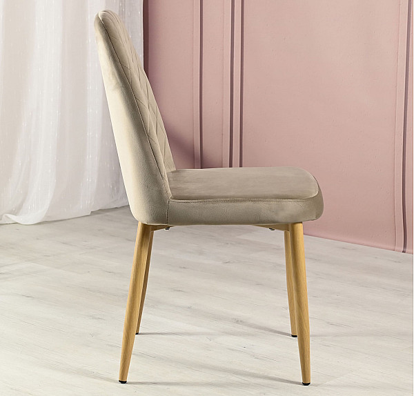 Стул Vetro Mebel N-44 Капучино/Дуб велюр-5