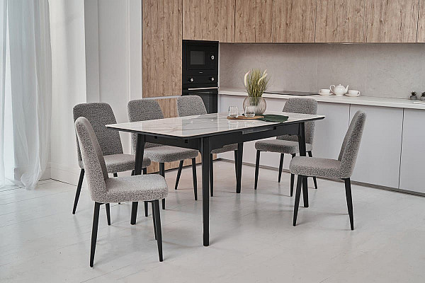 Стілець Vetro Mebel N-44 Світло-сірий букле-3