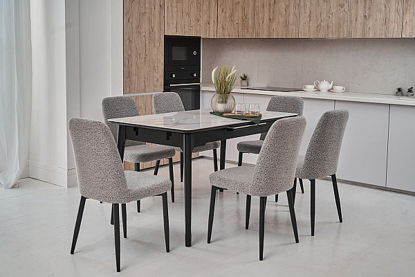 Стілець Vetro Mebel N-44 Світло-сірий букле-4