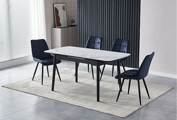 Стул Vetro Mebel N-46 Чернильно-синий велюр-1