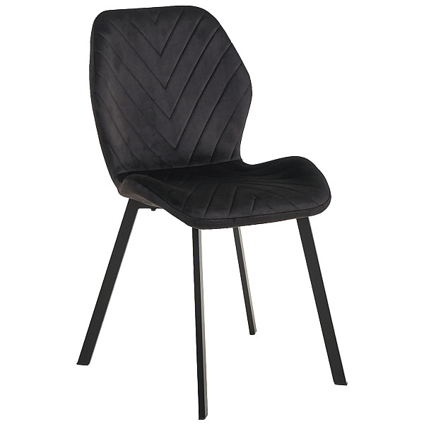Стул Vetro Mebel N-54 Черный велюр-черный-0
