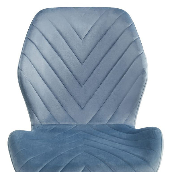 Стілець Vetro Mebel N-54 Блакитний топаз велюр-білий-8