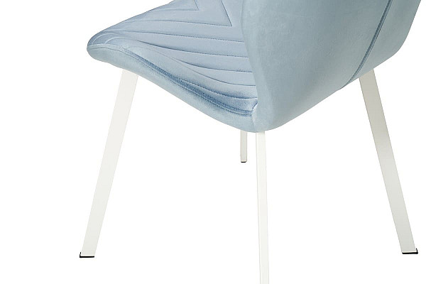 Стілець Vetro Mebel N-54 Блакитний топаз велюр-білий-12