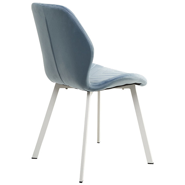 Стілець Vetro Mebel N-54 Блакитний топаз велюр-білий-6