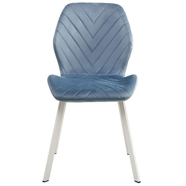 Стілець Vetro Mebel N-54 Блакитний топаз велюр-білий-4