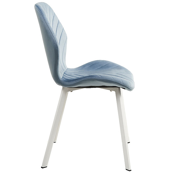 Стілець Vetro Mebel N-54 Блакитний топаз велюр-білий-5