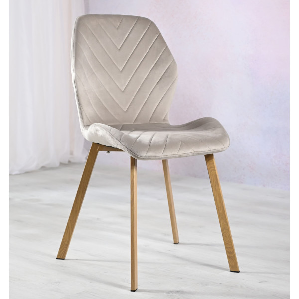 Стілець Vetro Mebel N-54 Капучино велюр-дуб-1