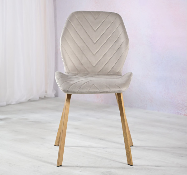 Стілець Vetro Mebel N-54 Капучино велюр-дуб-2