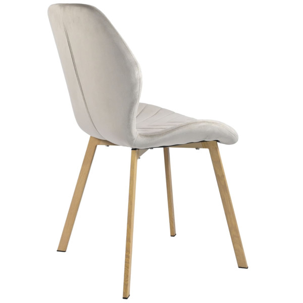 Стілець Vetro Mebel N-54 Капучино велюр-дуб-8