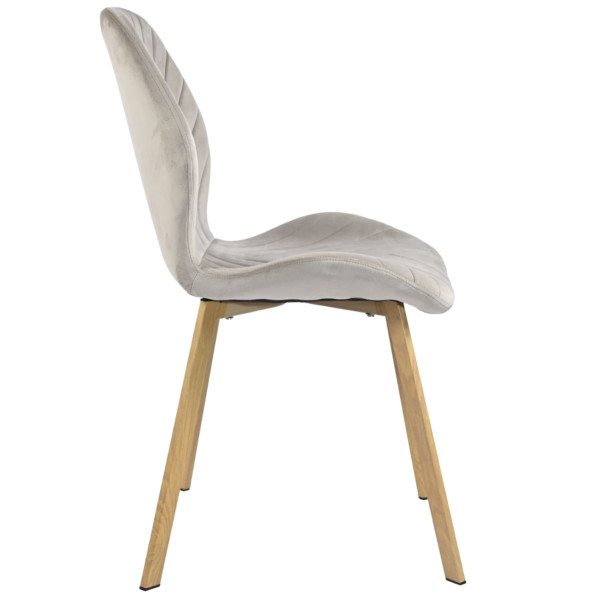 Стілець Vetro Mebel N-54 Капучино велюр-дуб-7