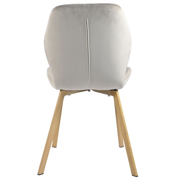 Стілець Vetro Mebel N-54 Капучино велюр-дуб-9