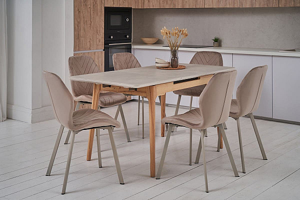 Стілець Vetro Mebel N-54 Капучіно велюр-капучіно-4