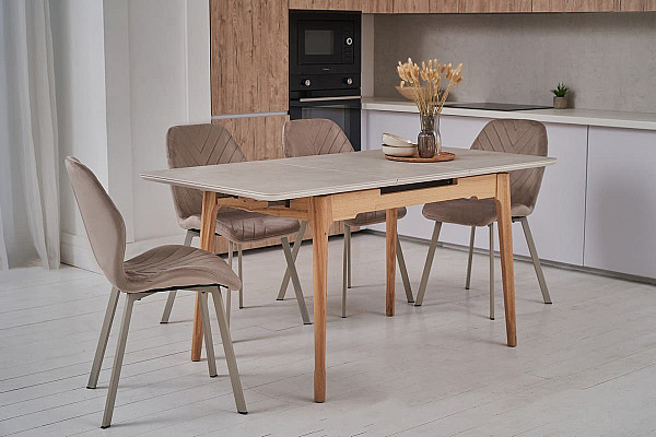 Стілець Vetro Mebel N-54 Капучіно велюр-капучіно-3