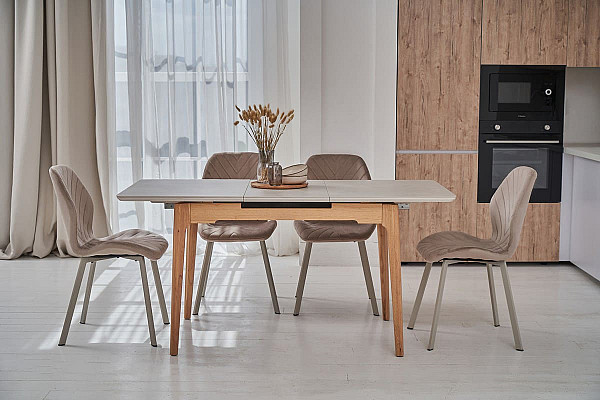 Стілець Vetro Mebel N-54 Капучіно велюр-капучіно-2