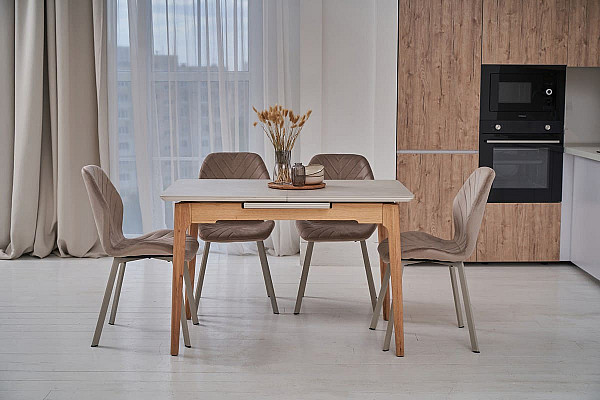 Стілець Vetro Mebel N-54 Капучіно велюр-капучіно-1