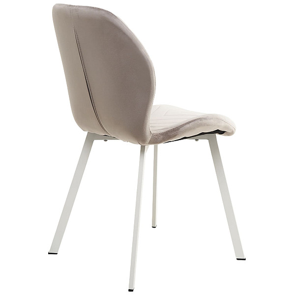 Стілець Vetro Mebel N-54 Латте велюр-білий-3