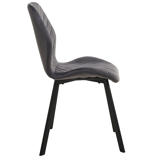 Стул Vetro Mebel N-54 Темно-серый велюр-черный-2
