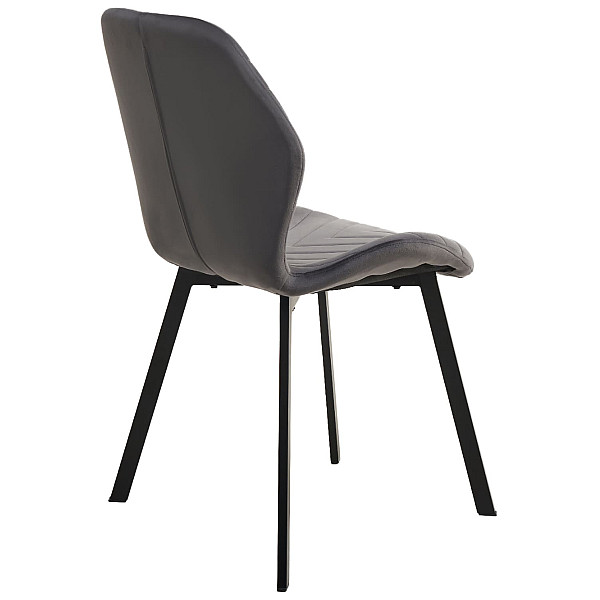 Стул Vetro Mebel N-54 Темно-серый велюр-черный-3