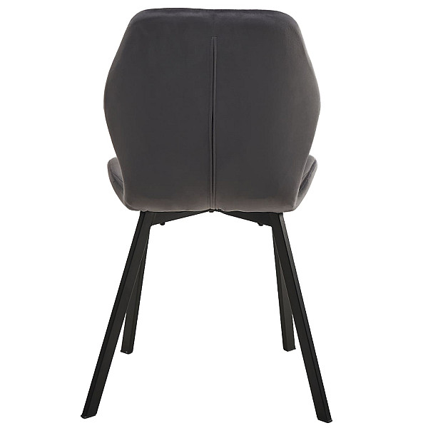 Стул Vetro Mebel N-54 Темно-серый велюр-черный-4
