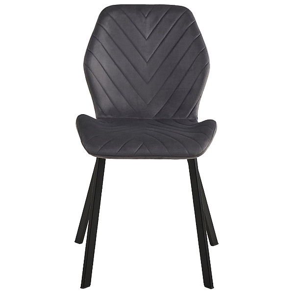 Стул Vetro Mebel N-54 Темно-серый велюр-черный-1