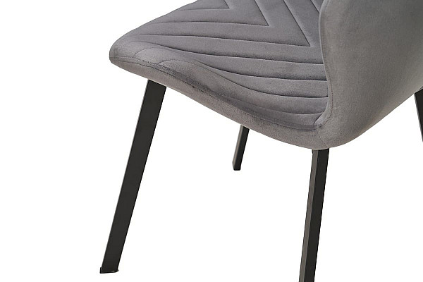 Стул Vetro Mebel N-54 Темно-серый велюр-черный-9
