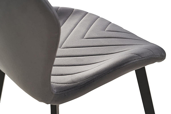 Стул Vetro Mebel N-54 Темно-серый велюр-черный-7