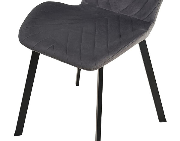 Стул Vetro Mebel N-54 Темно-серый велюр-черный-8