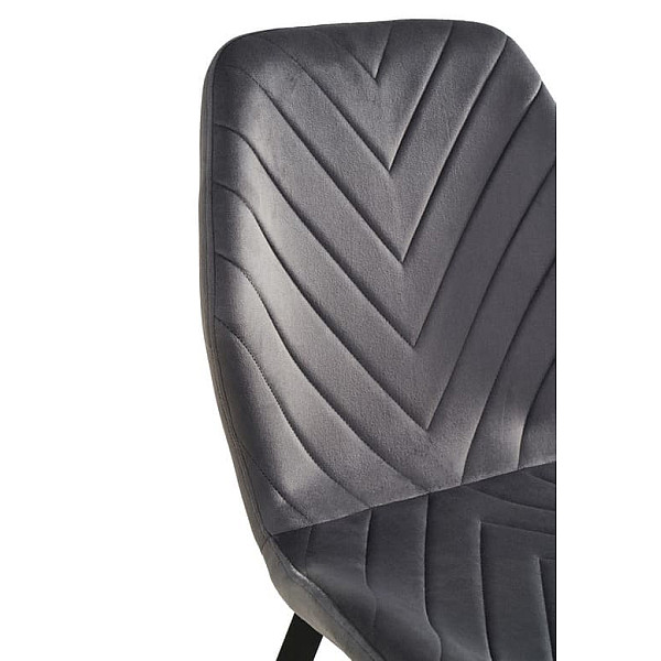 Стул Vetro Mebel N-54 Темно-серый велюр-черный-6