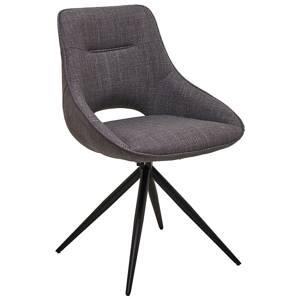 Стул поворотный Vetro Mebel R-105 Пепельный-черный ткань-0