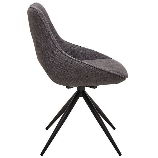 Стул поворотный Vetro Mebel R-105 Пепельный-черный ткань-11