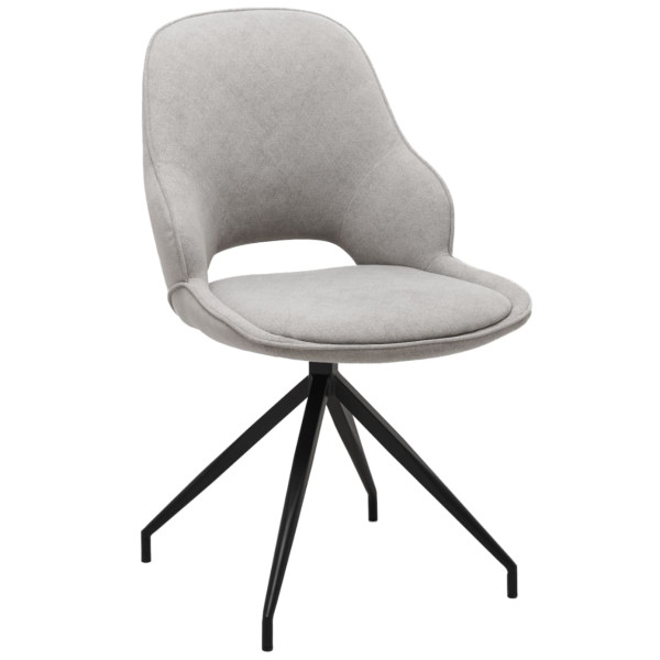 Стул поворотный Vetro Mebel R-110 Жареный миндаль-черный ткань-0