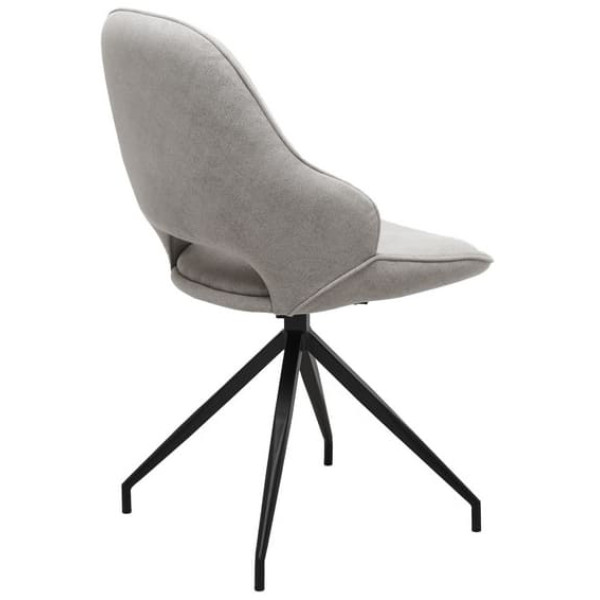 Стул поворотный Vetro Mebel R-110 Жареный миндаль-черный ткань-7