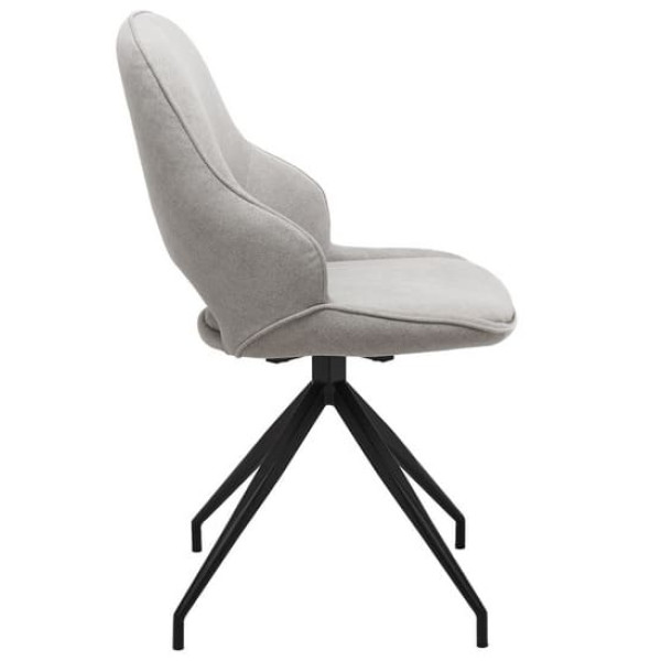 Стул поворотный Vetro Mebel R-110 Жареный миндаль-черный ткань-6