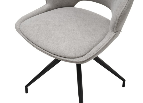 Стул поворотный Vetro Mebel R-110 Жареный миндаль-черный ткань-12