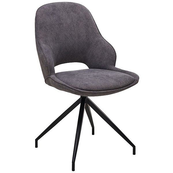Стілець поворотний Vetro Mebel R-110 Макіато-чорний тканина-0