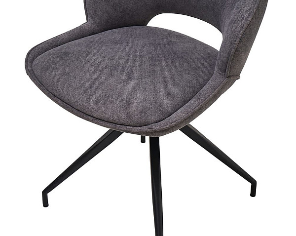 Стілець поворотний Vetro Mebel R-110 Макіато-чорний тканина-7